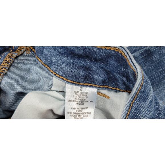 Aeropostale High Waisted‎ Ankle Jeggings Floral Embroidered Womens 2 - Picture 7 of 7